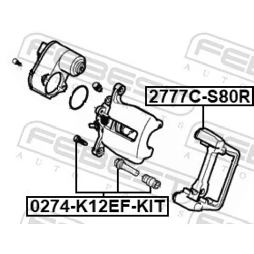 Sada držiakov brzd. strmeňov 2777C-S80R /FEBEST/ - obr. 1