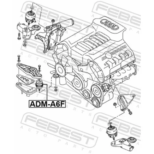 Uloženie motora ADM-A6F /FEBEST/ - obr. 1