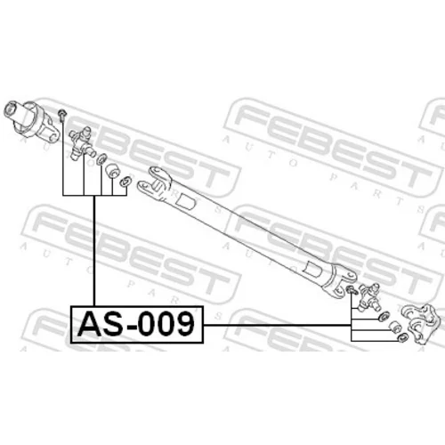 Kĺbový hriadeľ AS-009 /FEBEST/ - obr. 1