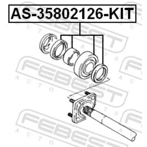 Ložisko hnacieho hriadeľa AS-35802126-KIT /FEBEST/ - obr. 1
