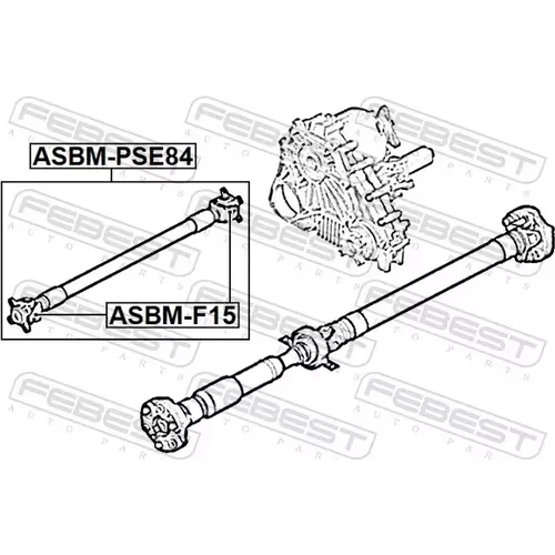 Kĺbový hriadeľ pohonu nápravy ASBM-PSE84 /FEBEST/ - obr. 1