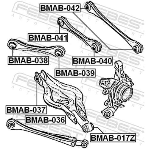Uloženie riadenia BMAB-036 /FEBEST/ - obr. 1