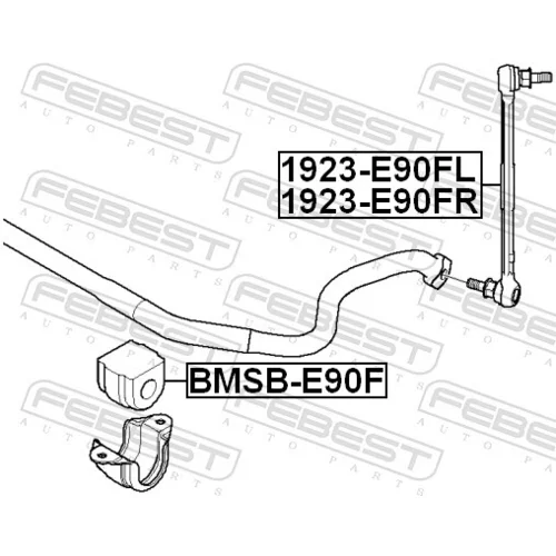 Uloženie priečneho stabilizátora BMSB-E90F /FEBEST/ - obr. 1