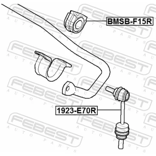 Uloženie priečneho stabilizátora BMSB-F15R /FEBEST/ - obr. 1