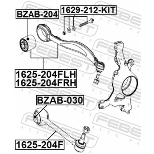 Uloženie riadenia BZAB-204 /FEBEST/ - obr. 1