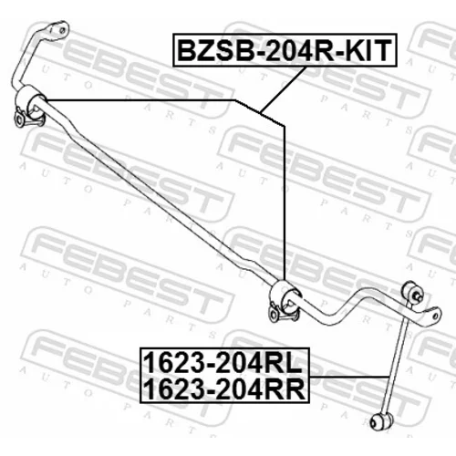 Opravná sada uloženia stabilizátora BZSB-204R-KIT /FEBEST/ - obr. 1