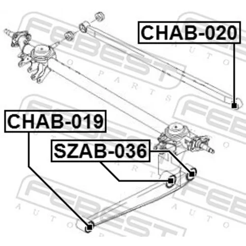 Uloženie riadenia CHAB-020 /FEBEST/ - obr. 1