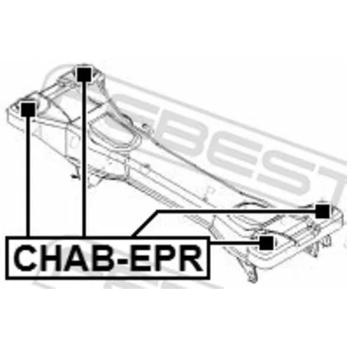 Uloženie tela nápravy CHAB-EPR /FEBEST/ - obr. 1