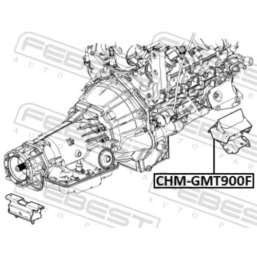 Uloženie motora CHM-GMT900F /FEBEST/ - obr. 1
