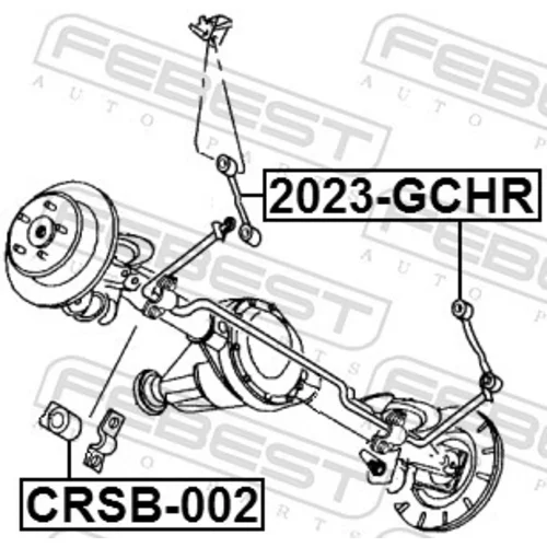 Uloženie priečneho stabilizátora CRSB-002 /FEBEST/ - obr. 1