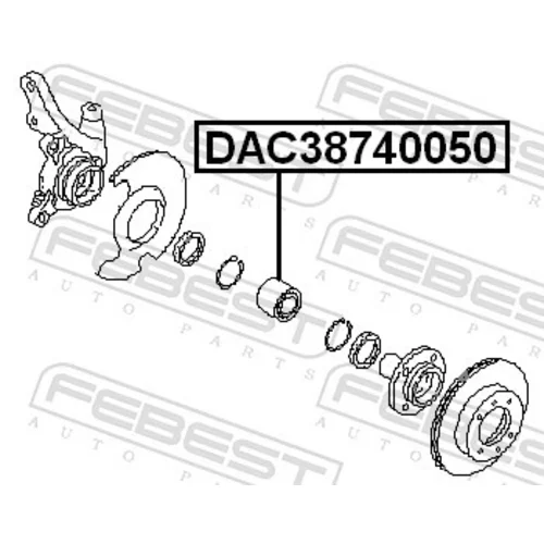 Ložisko kolesa DAC38740050 /FEBEST/ - obr. 1