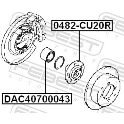 Ložisko kolesa DAC40700043 /FEBEST/ - obr. 1