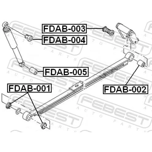 Puzdro, tlmič FDAB-004 /FEBEST/ - obr. 1