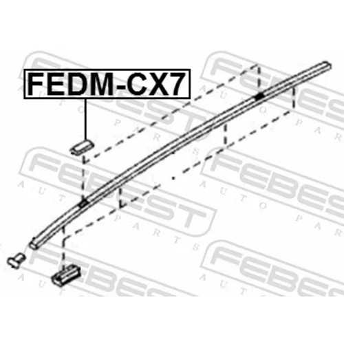 Ozdobná/ochranná lišta bočnej steny FEDM-CX7 /FEBEST/ - obr. 1