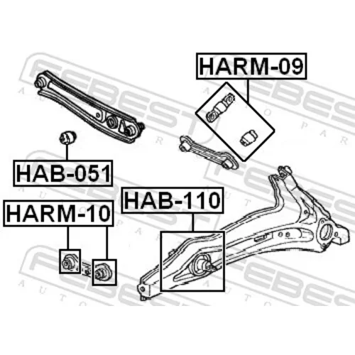 Uloženie riadenia HAB-051 /FEBEST/ - obr. 1