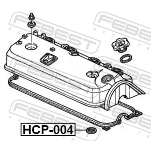 Tesniaci krúžok otvoru pre zap.sviečku HCP-004 /FEBEST/ - obr. 1