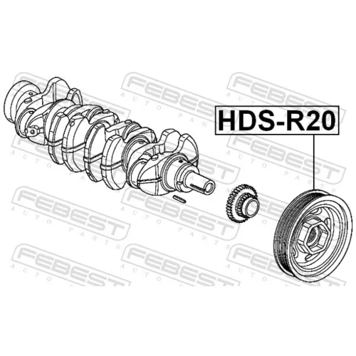 Remenica kľukového hriadeľa HDS-R20 /FEBEST/ - obr. 1