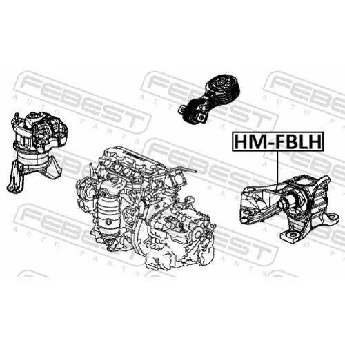 Uloženie motora HM-FBLH /FEBEST/ - obr. 1