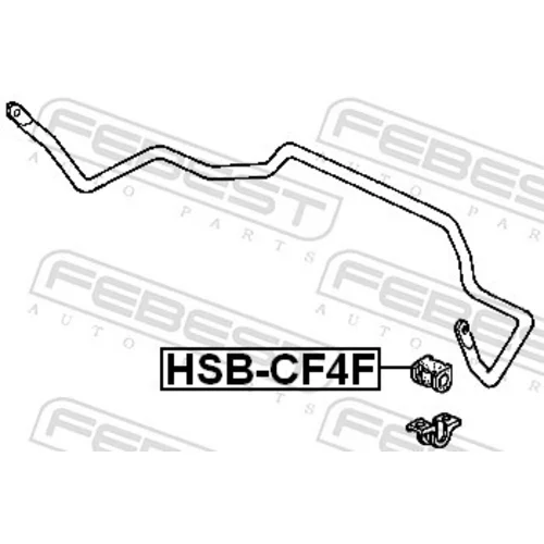 Uloženie priečneho stabilizátora HSB-CF4F /FEBEST/ - obr. 1