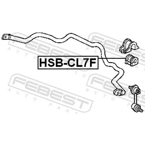 Uloženie priečneho stabilizátora HSB-CL7F /FEBEST/ - obr. 1