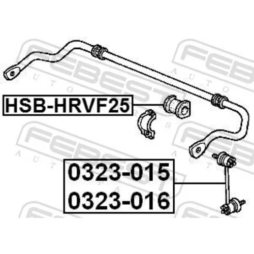 Uloženie priečneho stabilizátora HSB-HRVF25 /FEBEST/ - obr. 1