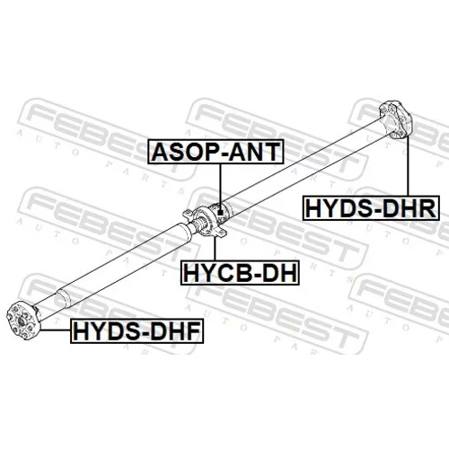 Kĺbový hriadeľ HYDS-DHF /FEBEST/ - obr. 1