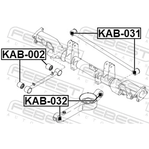 Uloženie riadenia KAB-032 /FEBEST/ - obr. 1