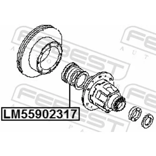 Ložisko hnacieho hriadeľa LM-55902317 /FEBEST/ - obr. 1