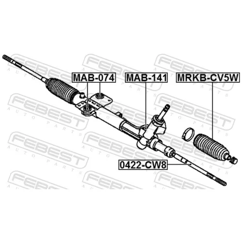 Uloženie prevodovky riadenia MAB-141 /FEBEST/ - obr. 1