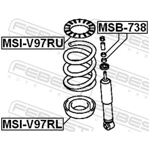 Vymedzovacia trubka pre tlmič pérovania MSB-738 /FEBEST/ - obr. 1