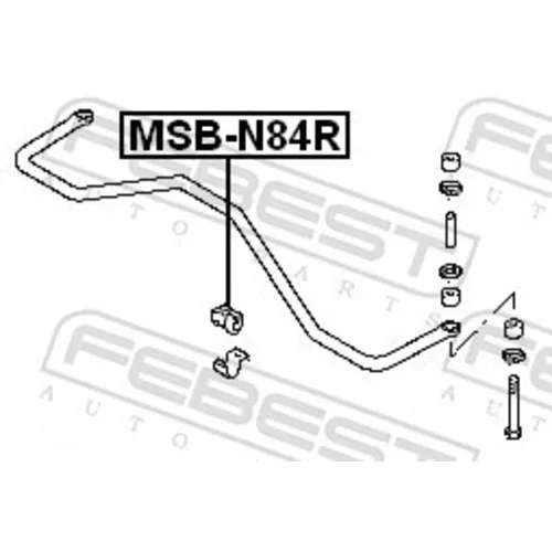 Uloženie priečneho stabilizátora MSB-N84R /FEBEST/ - obr. 1