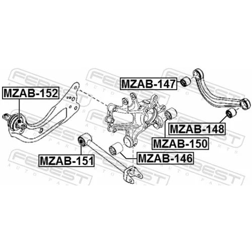Uloženie riadenia MZAB-150 /FEBEST/ - obr. 1