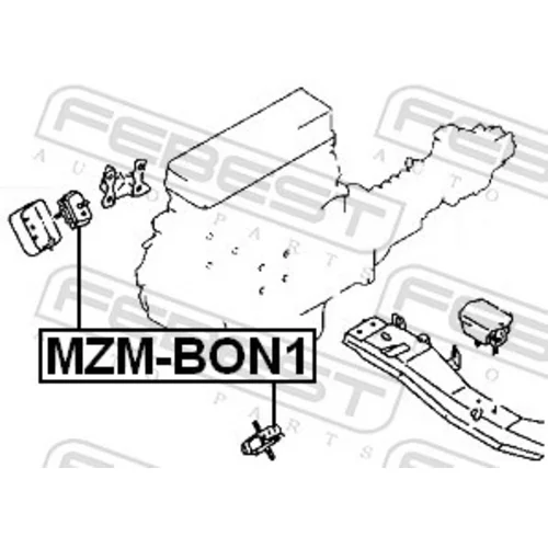 Uloženie motora MZM-BON1 /FEBEST/ - obr. 1