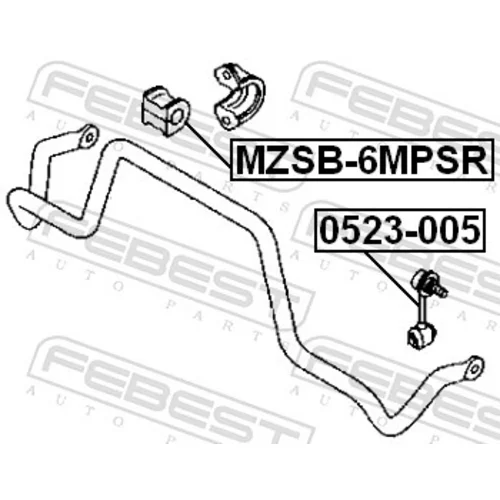 Uloženie priečneho stabilizátora MZSB-6MPSR /FEBEST/ - obr. 1