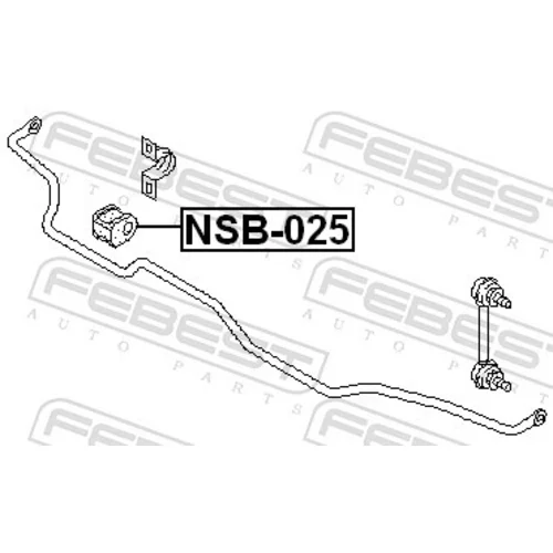 Uloženie priečneho stabilizátora NSB-025 /FEBEST/ - obr. 1