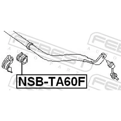 Uloženie priečneho stabilizátora NSB-TA60F /FEBEST/ - obr. 1