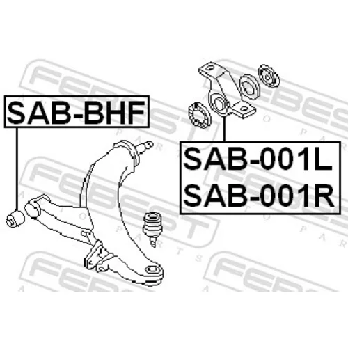 Uloženie riadenia SAB-001R /FEBEST/ - obr. 1