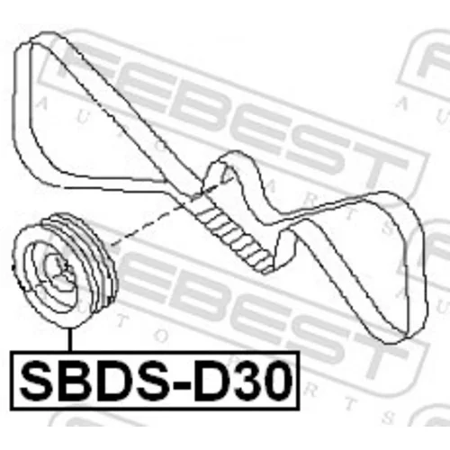 Remenica kľukového hriadeľa SBDS-D30 /FEBEST/ - obr. 1