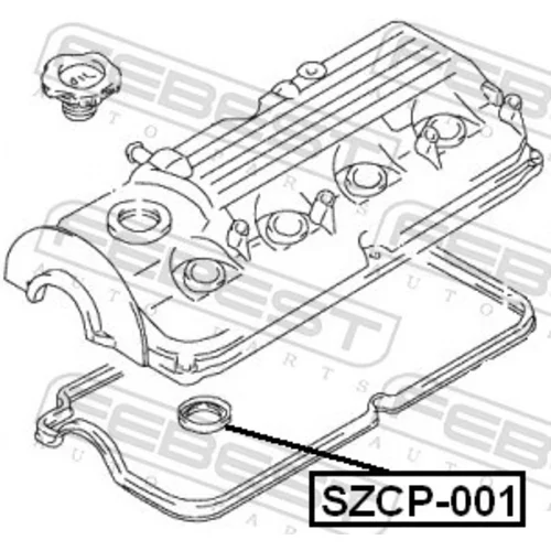 Tesnenie veka hlavy valcov SZCP-001 /FEBEST/ - obr. 1