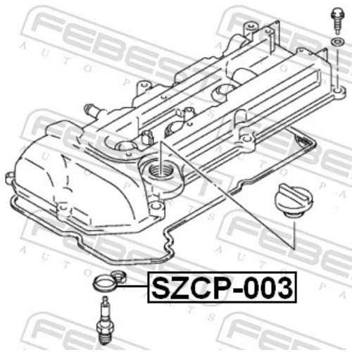 Tesnenie veka hlavy valcov SZCP-003 /FEBEST/ - obr. 1