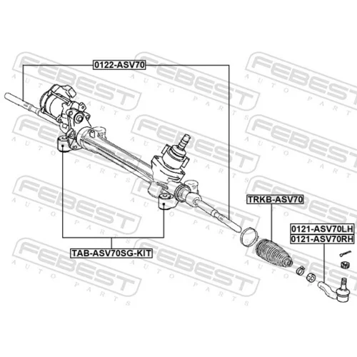 Uloženie prevodovky riadenia TAB-ASV70SG-KIT /FEBEST/ - obr. 1