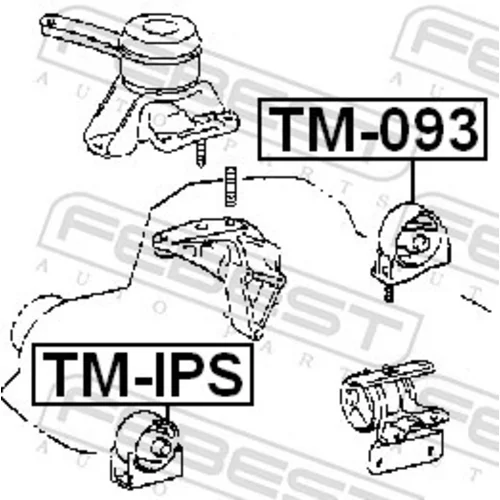 Uloženie motora TM-093 /FEBEST/ - obr. 1