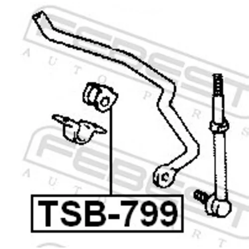 Uloženie priečneho stabilizátora TSB-799 /FEBEST/ - obr. 1