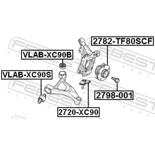 Uloženie riadenia VLAB-XC90B /FEBEST/ - obr. 1