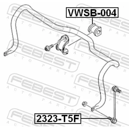 Uloženie priečneho stabilizátora VWSB-004 /FEBEST/ - obr. 1