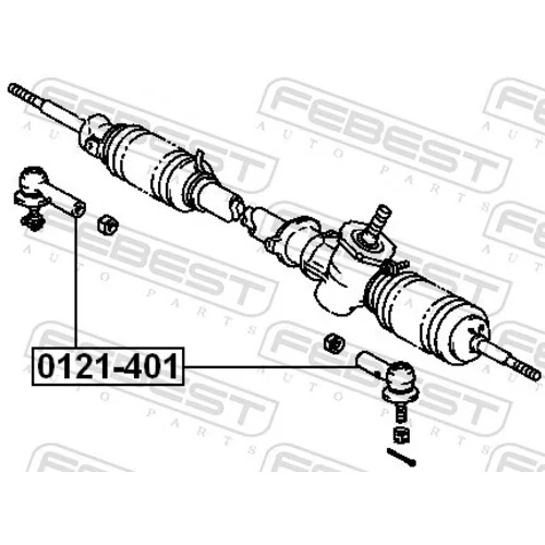 Hlava/čap spojovacej tyče riadenia 0121-401 /FEBEST/ - obr. 1