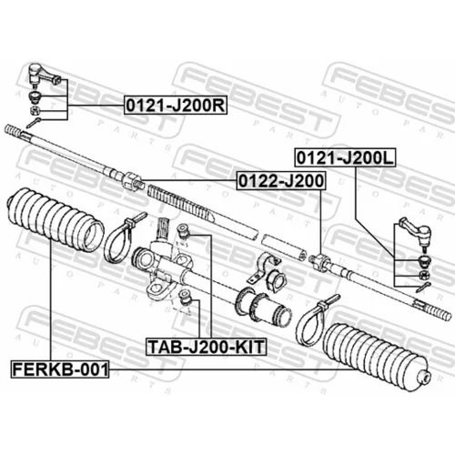 Hlava/čap spojovacej tyče riadenia 0121-J200L /FEBEST/ - obr. 1
