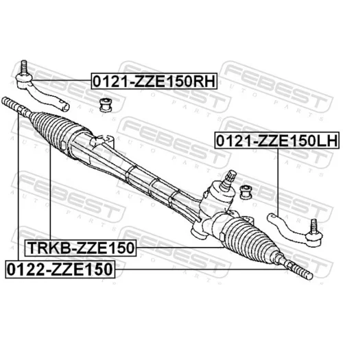 Hlava/čap spojovacej tyče riadenia 0121-ZZE150LH /FEBEST/ - obr. 1