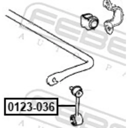 Tyč/Vzpera stabilizátora 0123-036 /FEBEST/ - obr. 1