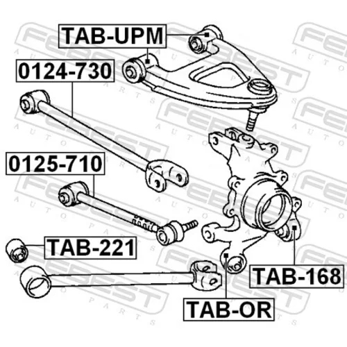 Rameno zavesenia kolies 0124-730 /FEBEST/ - obr. 1
